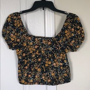 Adorable button up crop top